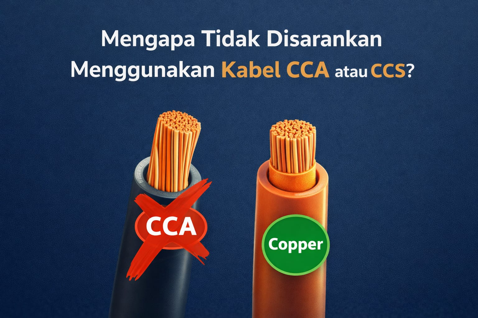 Perbedaan kabel CCA dan kabel tembaga murni